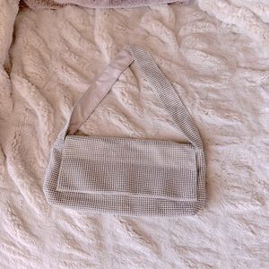 Silver sparkle shoulder bag